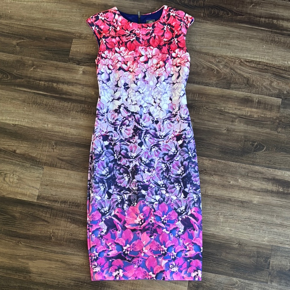 Vince Camuto Floral Ombre Dress